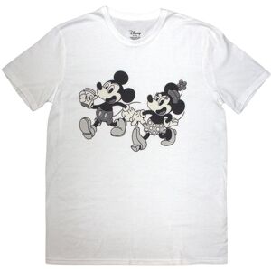 (M, White) Disney Unisex Adult Mickey Mouse & Minnie Mouse T-Shirt (M, White) Disney Unisex Adult Mickey Mouse & Minnie Mouse T-Shirt