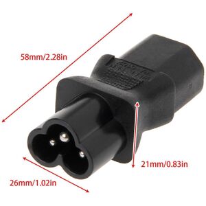 Unbranded (As show, One size) IEC 320 C13 Female To C6 Male 3-Pin Cloverleaf Plug Converte Unbranded (As show, One size) IEC 320 C13 Female To C6 Male 3-Pin Cloverleaf Plug Converte