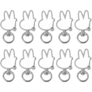 Unbranded (As show, One size) 10pcs Women Men Rabbit-shaped Pendant KeyChain Silver/Gold C Unbranded (As show, One size) 10pcs Women Men Rabbit-shaped Pendant KeyChain Silver/Gold C