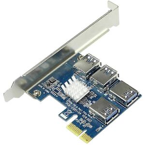 Unbranded (As show, One size) PCI-E to PCI-E Adapter 1 to 4 PCI-Express Slot 1x to 16x USB Unbranded (As show, One size) PCI-E to PCI-E Adapter 1 to 4 PCI-Express Slot 1x to 16x USB