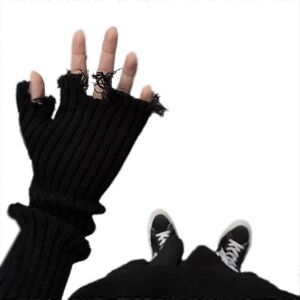 Unbranded (apricot, One size) Punk Tattered Hand Gloves Stretchy Elbow Length Mittens Long Unbranded (apricot, One size) Punk Tattered Hand Gloves Stretchy Elbow Length Mittens Long