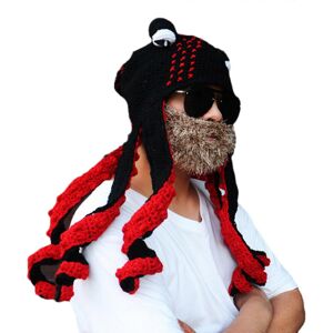 Unbranded (Black and red plus m, One size) Cute and Funny Knitted Hat Crochet Wool Hat Oct Unbranded (Black and red plus m, One size) Cute and Funny Knitted Hat Crochet Wool Hat Oct