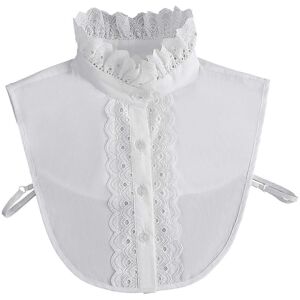 Unbranded (As show, One size) Womens Detachable Fake Collar White Blouses Half Shirt Elega Unbranded (As show, One size) Womens Detachable Fake Collar White Blouses Half Shirt Elega