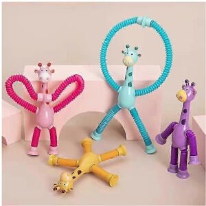 Kikidex (As show, One size) 4pcs Telescopic Suction Cup Giraffe Toy, Shape-changing Gira Kikidex (As show, One size) 4pcs Telescopic Suction Cup Giraffe Toy, Shape-changing Gira