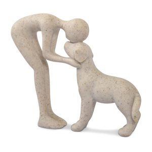 Bez marki Dog Sculpture Home Decor Man and Dog Statue Bez marki Dog Sculpture Home Decor Man and Dog Statue