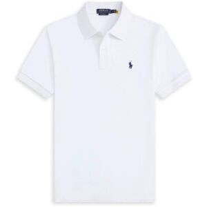 Unbranded (White, S) Mens Cotton Polo T-shirt Short Sleeve Tops Unbranded (White, S) Mens Cotton Polo T-shirt Short Sleeve Tops