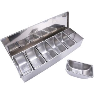Jehiatek Stainless Steel Seasoning Box Restaurant Chef with Lid Storage Household Tank Jehiatek Stainless Steel Seasoning Box Restaurant Chef with Lid Storage Household Tank