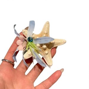 Unbranded (Blue, One size) Flower Starfishes Hair Clip For Women Fashion Lightweight Hairp Unbranded (Blue, One size) Flower Starfishes Hair Clip For Women Fashion Lightweight Hairp