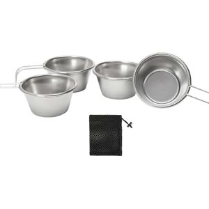 Unbranded (4PC Set, One size) Outdoors Cup Stainless Steel Camping Essential Portable Desi Unbranded (4PC Set, One size) Outdoors Cup Stainless Steel Camping Essential Portable Desi