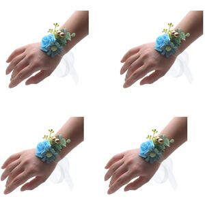 Unbranded (Blue, One size) 4Pcs Rose Corsages for Wedding Ceremony Anniversary Prom Party, Unbranded (Blue, One size) 4Pcs Rose Corsages for Wedding Ceremony Anniversary Prom Party,