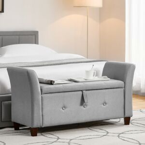 Vida Designs (Light Grey Linen) Seville Storage Ottoman Winged Padded Bench UKFR Vida Designs (Light Grey Linen) Seville Storage Ottoman Winged Padded Bench UKFR