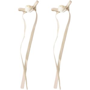 Unbranded (Apricot, One size) Long Ribbon Rose Hair Clip for Hot Girls Flower Shape Hair B Unbranded (Apricot, One size) Long Ribbon Rose Hair Clip for Hot Girls Flower Shape Hair B