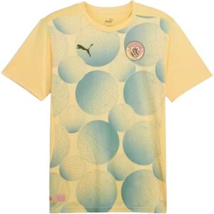 Puma (XLB) 2024-2025 Man City Prematch SS Shirt (Flaxen) - Kids Puma (XLB) 2024-2025 Man City Prematch SS Shirt (Flaxen) - Kids