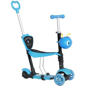 Unbranded 5-in-1 Adjustable Kids Scooter with Seat & Backrest, Blue Unbranded 5-in-1 Adjustable Kids Scooter with Seat & Backrest, Blue