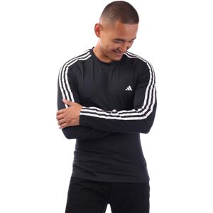 (3XL, Black) Adidas Mens Techfit 3 Stripes Long-Sleeved Training Top (3XL, Black) Adidas Mens Techfit 3 Stripes Long-Sleeved Training Top