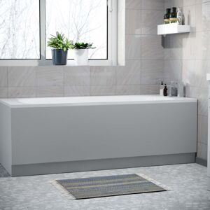 Nes Home Matt Grey 1800mm Water Proof Durable PVC Front Bath Panel 15mm Thick Nes Home Matt Grey 1800mm Water Proof Durable PVC Front Bath Panel 15mm Thick