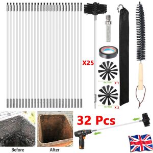 Unbranded Flexible Chimney Sweep Set Flue Sweeping Brush and Rod Kit Soot Cleaning Rods Unbranded Flexible Chimney Sweep Set Flue Sweeping Brush and Rod Kit Soot Cleaning Rods
