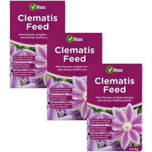 Vitax Clematis Feed Pelleted Fertiliser for Growth & Flowering 0.9kg 3 Pack Vitax Clematis Feed Pelleted Fertiliser for Growth & Flowering 0.9kg 3 Pack