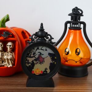 PlayMc (Witch Alarm Clock Lamp, One size) Halloween pumpkin lantern ghost festival deco PlayMc (Witch Alarm Clock Lamp, One size) Halloween pumpkin lantern ghost festival deco