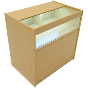 MonsterShop (900mm W - 1 Display Shelf - With LED's, Maple) Shop Counter LED Light B 900mm L MonsterShop (900mm W - 1 Display Shelf - With LED's, Maple) Shop Counter LED Light B 900mm L