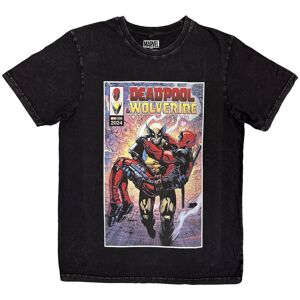 (M, Black) Marvel Comics Unisex Adult Deadpool & Wolverine Stone Wash T-Shirt (M, Black) Marvel Comics Unisex Adult Deadpool & Wolverine Stone Wash T-Shirt