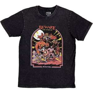 (M, Black) Marvel Comics Unisex Adult We Don't Bite Stone Wash T-Shirt (M, Black) Marvel Comics Unisex Adult We Don't Bite Stone Wash T-Shirt