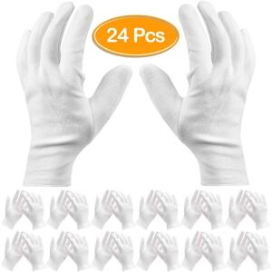 Unbranded Pack of 24 White Cotton Gloves Work Gloves Cosmetic Hydration Gloves for Dry Han Unbranded Pack of 24 White Cotton Gloves Work Gloves Cosmetic Hydration Gloves for Dry Han