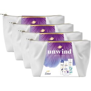 (Buy 4) Dove Unwind Beauty Bag Gift Set - Anti-Stress Bodywash, Deodorant & Loti (Buy 4) Dove Unwind Beauty Bag Gift Set - Anti-Stress Bodywash, Deodorant & Loti