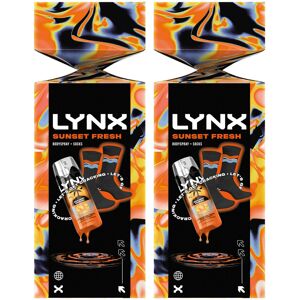 (Buy 2) Lynx Sunset Fresh Gift Set with Body Spray & Socks Cracker - Citrus Clea (Buy 2) Lynx Sunset Fresh Gift Set with Body Spray & Socks Cracker - Citrus Clea