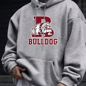 Gaatpot (gray2, M) Stylish Bulldog Print Men's Hoodie - Casual Long Sleeve Pullover with Gaatpot (gray2, M) Stylish Bulldog Print Men's Hoodie - Casual Long Sleeve Pullover with