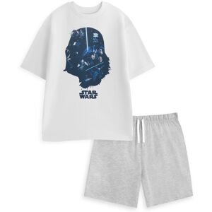 (XX-Large) Star Wars Short Sleeve Short Leg Pyjama Set (Mens White) (XX-Large) Star Wars Short Sleeve Short Leg Pyjama Set (Mens White)