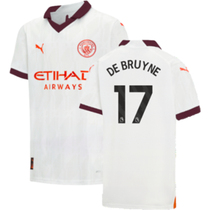 Puma (LB) 2023-2024 Man City Away Shirt (Kids) (DE BRUYNE 17) Puma (LB) 2023-2024 Man City Away Shirt (Kids) (DE BRUYNE 17)