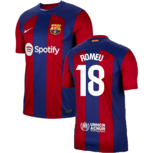 Nike (XL) 2023-2024 Barcelona Home Shirt (Romeu 18) Nike (XL) 2023-2024 Barcelona Home Shirt (Romeu 18)