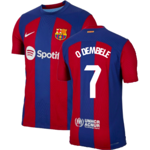 Nike (XXL) 2023-2024 Barcelona Authentic Home Shirt (O Dembele 7) Nike (XXL) 2023-2024 Barcelona Authentic Home Shirt (O Dembele 7)