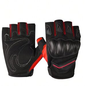 Gaatpot (Braided shell half finger red, One size) Half-finger gloves men's cycling outdo Gaatpot (Braided shell half finger red, One size) Half-finger gloves men's cycling outdo