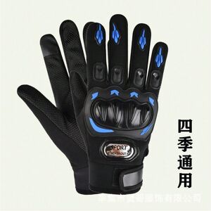 Gaatpot (Full finger blue, One size) Motorcycle Riding Gloves Men's Outdoor Sports Ridin Gaatpot (Full finger blue, One size) Motorcycle Riding Gloves Men's Outdoor Sports Ridin