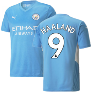 Puma (XL) 2021-2022 Man City Home Shirt (HAALAND 9) Puma (XL) 2021-2022 Man City Home Shirt (HAALAND 9)