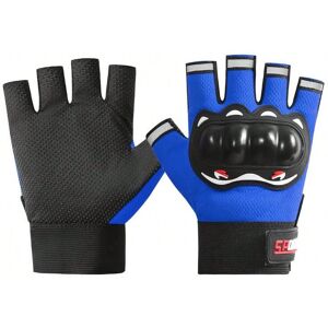 Gaatpot (Half finger blue, One size) Motorcycle Gloves Half Finger Men's Protective Outd Gaatpot (Half finger blue, One size) Motorcycle Gloves Half Finger Men's Protective Outd