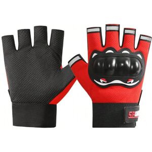 Gaatpot (Half finger red, One size) Motorcycle Gloves Half Finger Men's Protective Outdo Gaatpot (Half finger red, One size) Motorcycle Gloves Half Finger Men's Protective Outdo