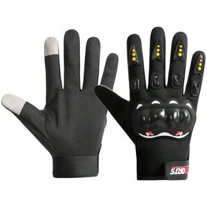Gaatpot (Full finger black, One size) Motorcycle Gloves Half Finger Men's Protective Out Gaatpot (Full finger black, One size) Motorcycle Gloves Half Finger Men's Protective Out