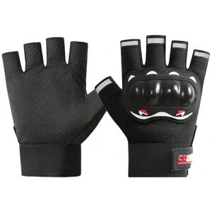 Gaatpot (Half finger black, One size) Motorcycle Gloves Half Finger Men's Protective Out Gaatpot (Half finger black, One size) Motorcycle Gloves Half Finger Men's Protective Out