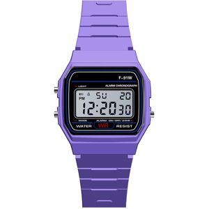 Unbranded (Purple) Electronic Watch Sports Multifunctional Night Light Alarm Square Watch Unbranded (Purple) Electronic Watch Sports Multifunctional Night Light Alarm Square Watch
