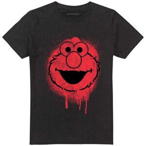 (S, Black) Sesame Street Unisex Adult Elmo Graffiti T-Shirt (S, Black) Sesame Street Unisex Adult Elmo Graffiti T-Shirt