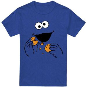 (XL, Royal Blue) Sesame Street Unisex Adult Om Nom Cookie Monster Face T-Shirt (XL, Royal Blue) Sesame Street Unisex Adult Om Nom Cookie Monster Face T-Shirt