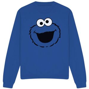(XXL, Royal Blue) Sesame Street Unisex Adult Cookie Monster Face Sweatshirt (XXL, Royal Blue) Sesame Street Unisex Adult Cookie Monster Face Sweatshirt