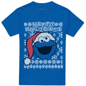 (XL, Royal Blue) Sesame Street Unisex Adult Ugly Christmas Cookie Monster T-Shir (XL, Royal Blue) Sesame Street Unisex Adult Ugly Christmas Cookie Monster T-Shir