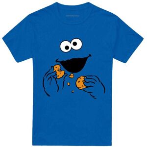 (M, Royal Blue) Sesame Street Unisex Adult Om Nom Cookie Monster Face T-Shirt (M, Royal Blue) Sesame Street Unisex Adult Om Nom Cookie Monster Face T-Shirt