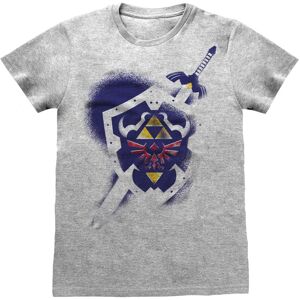 (S, Grey Heather) Nintendo Unisex Adult Legend Of Zelda Shield T-Shirt (S, Grey Heather) Nintendo Unisex Adult Legend Of Zelda Shield T-Shirt