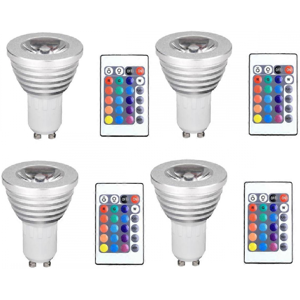 Unbranded 4pcs GU10 Bulbs and 1remote Control with Memory Function 4dynamic Lighting Modes Unbranded 4pcs GU10 Bulbs and 1remote Control with Memory Function 4dynamic Lighting Modes
