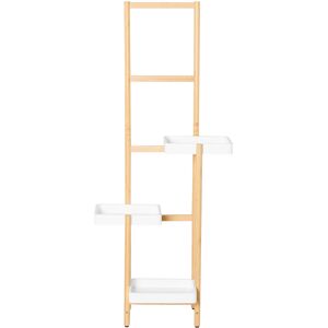 SoBuy White Bamboo Ladder Shelf STR13-WN SoBuy White Bamboo Ladder Shelf STR13-WN